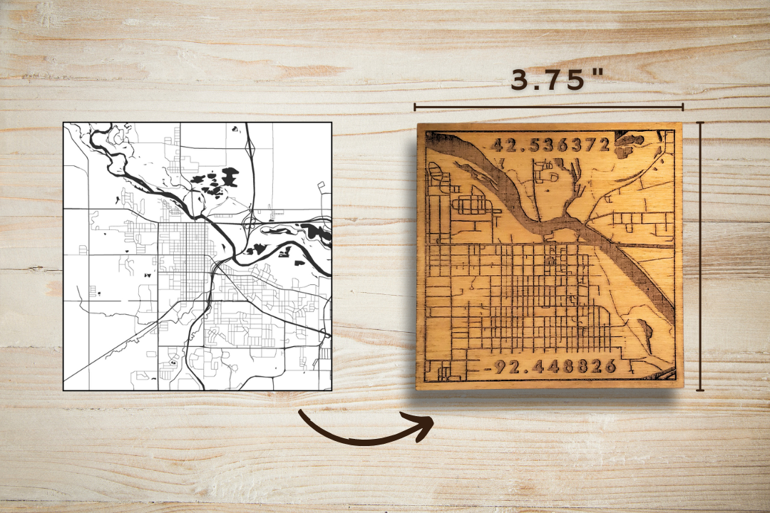 Coordinates City Map Coasters