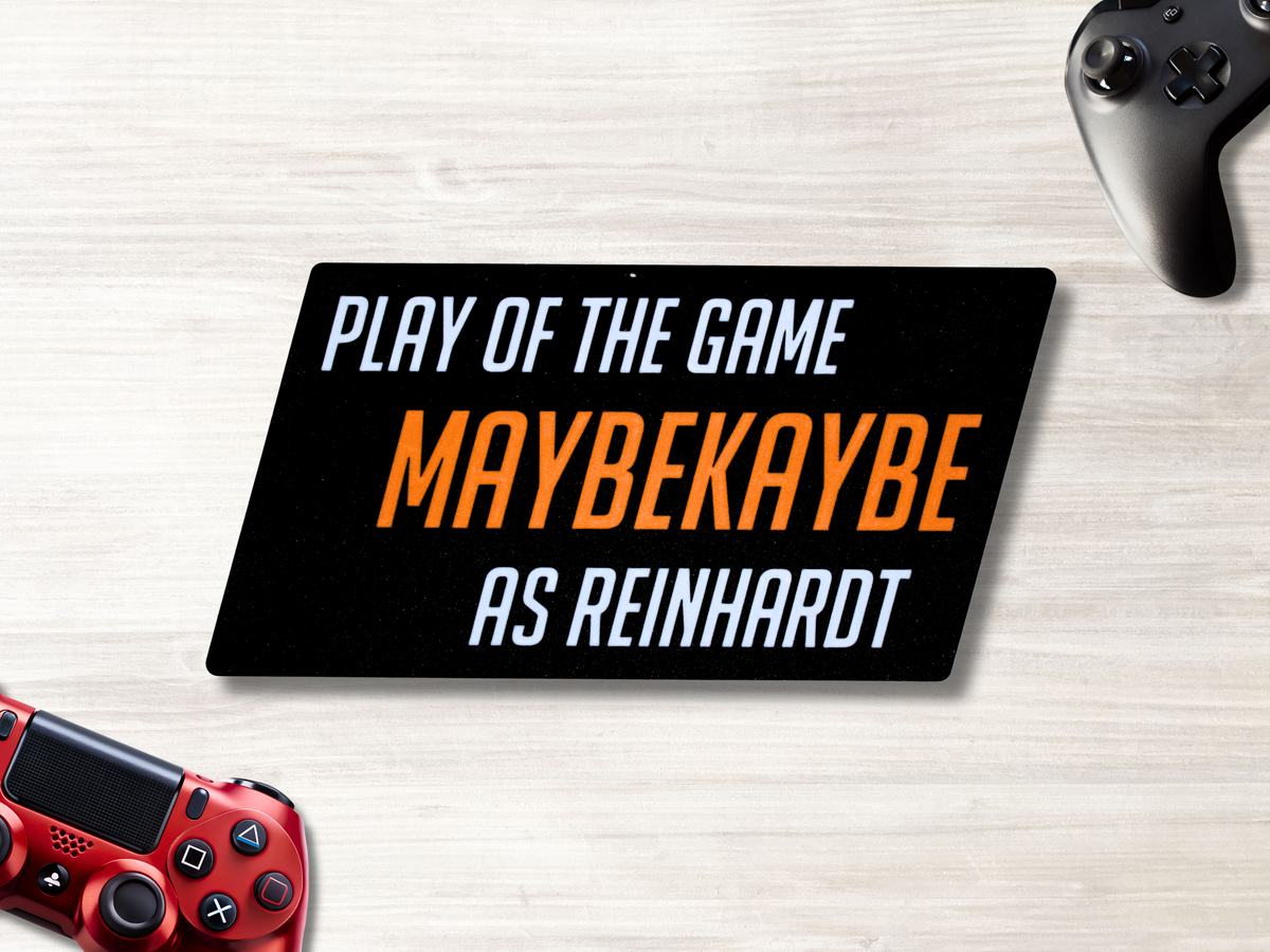Overwatch "Play of the Game" Personalized VESA Mount Sign