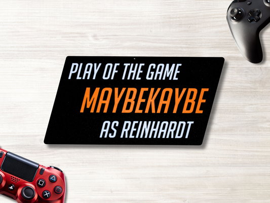 Overwatch "Play of the Game" Personalized VESA Mount Sign