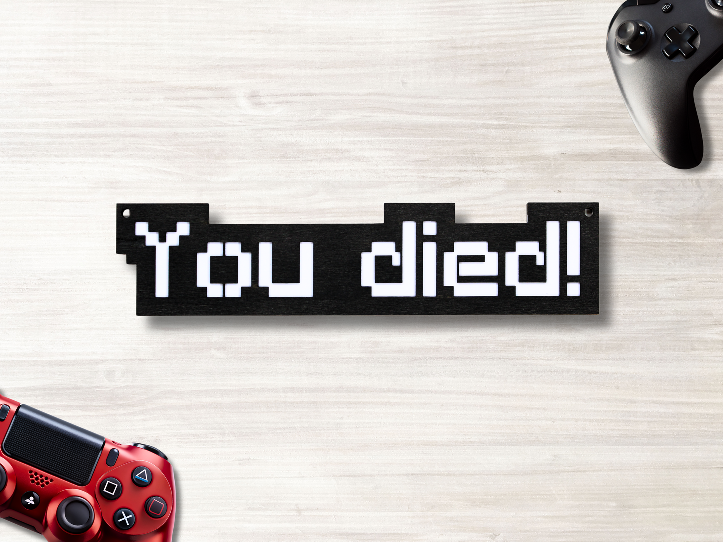 Minecraft "You Died" Sign