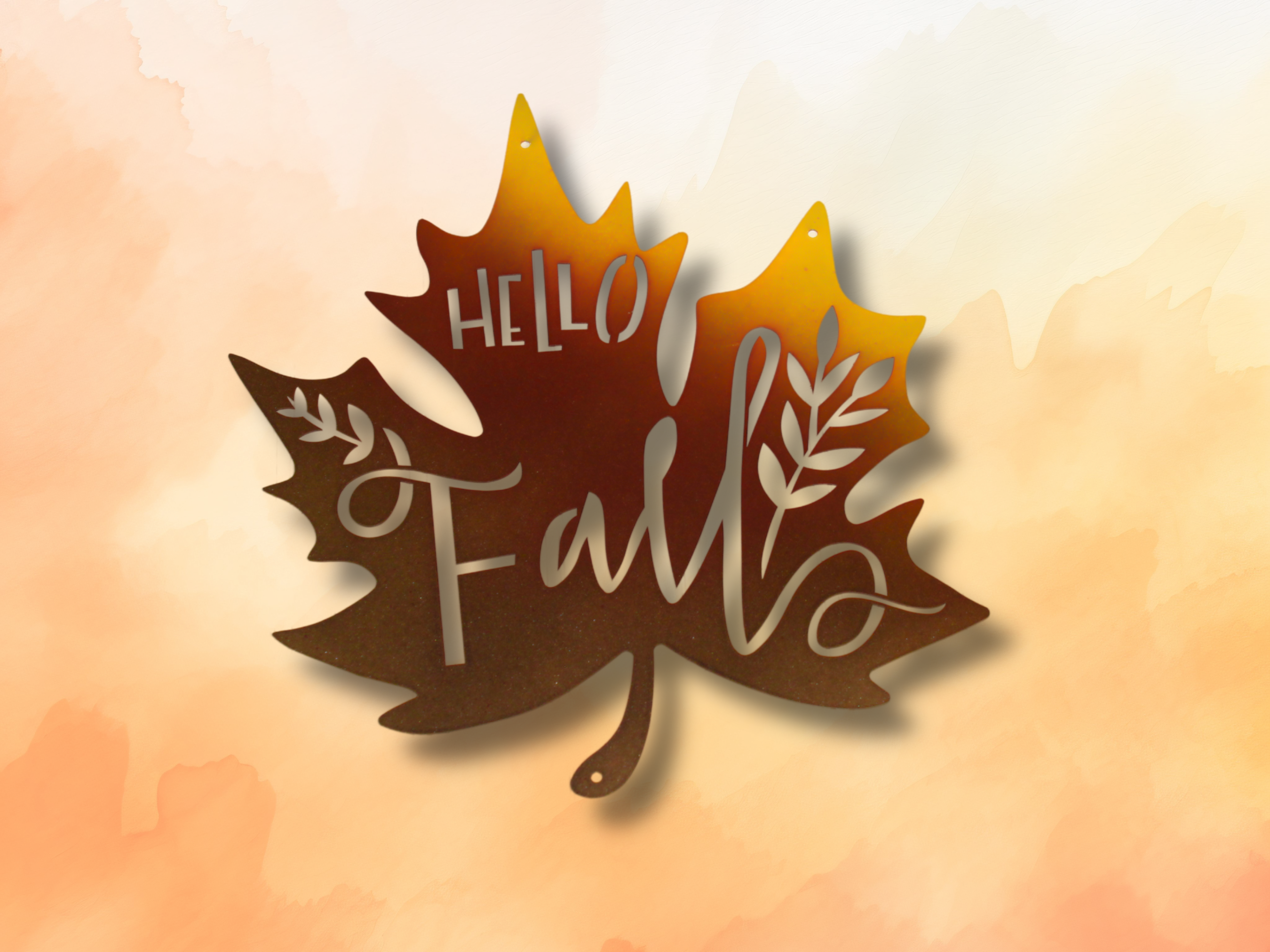 Fall Shadow Sign Hello Fall! Sign – Laser Beta