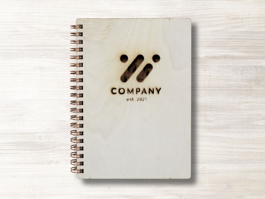 Custom Engraved Wood Notebook