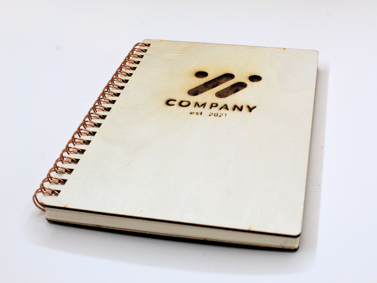 Custom Engraved Wood Notebook