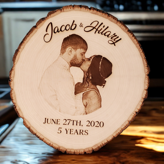 Wood Slice Engraving
