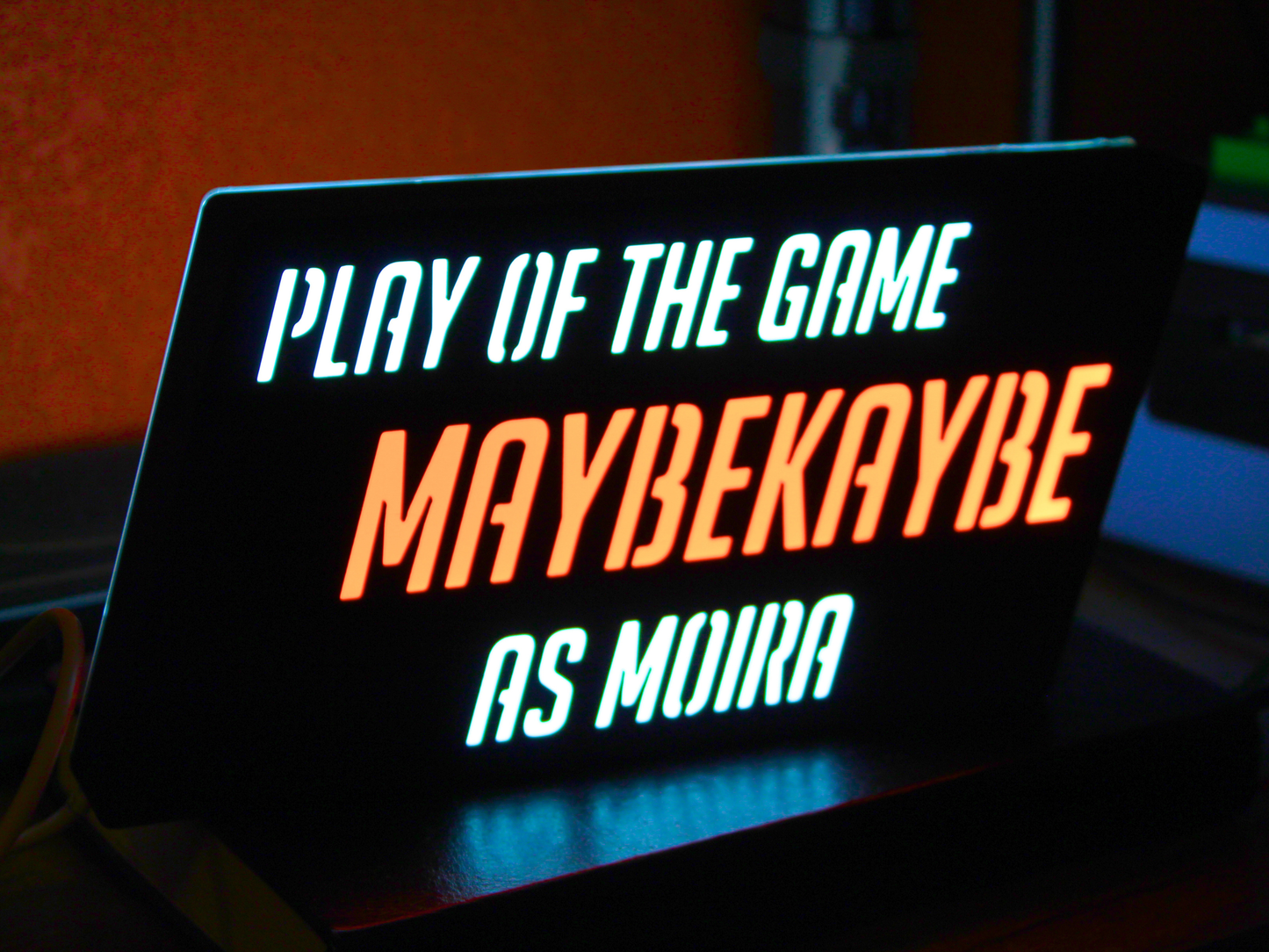 Overwatch Play of the Game LED Sign