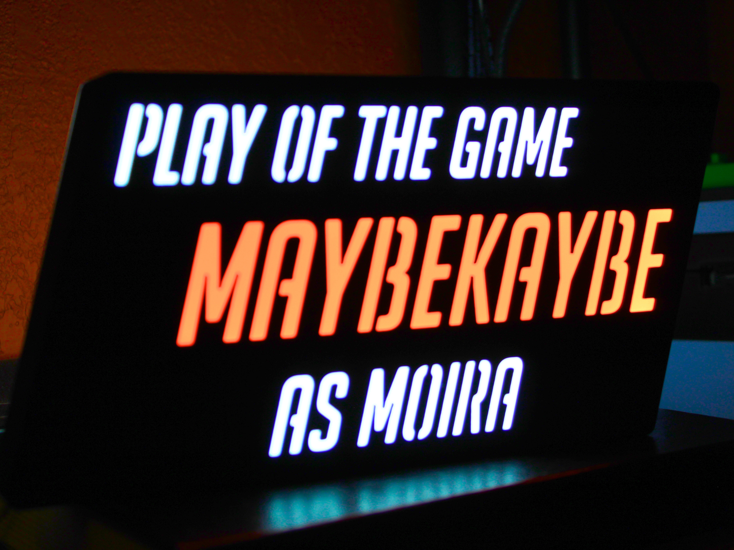 Overwatch Play of the Game LED Sign