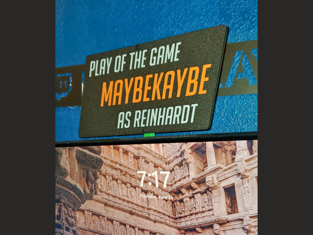 Overwatch "Play of the Game" Personalized VESA Mount Sign