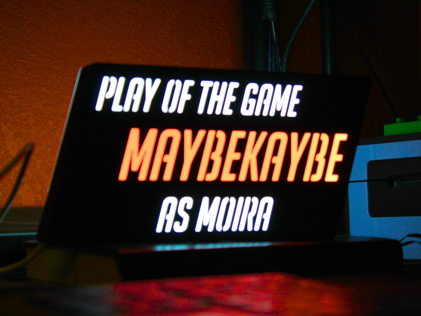 Overwatch Play of the Game LED Sign