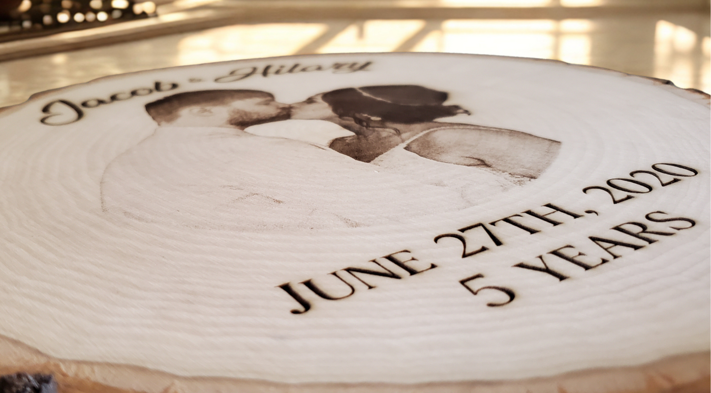 Wood Slice Engraving