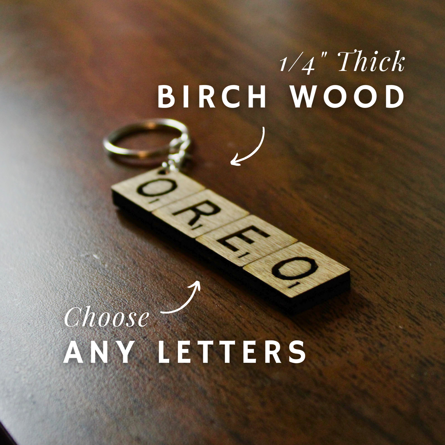 Custom Scrabble Tile Keychain