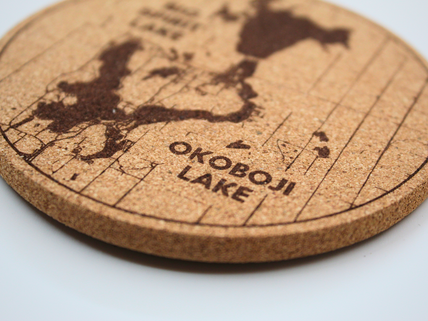 Lake Map Cork Coasters