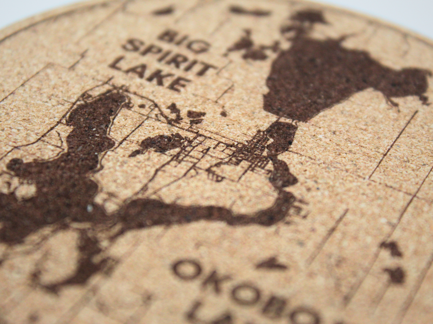 Lake Map Cork Coasters
