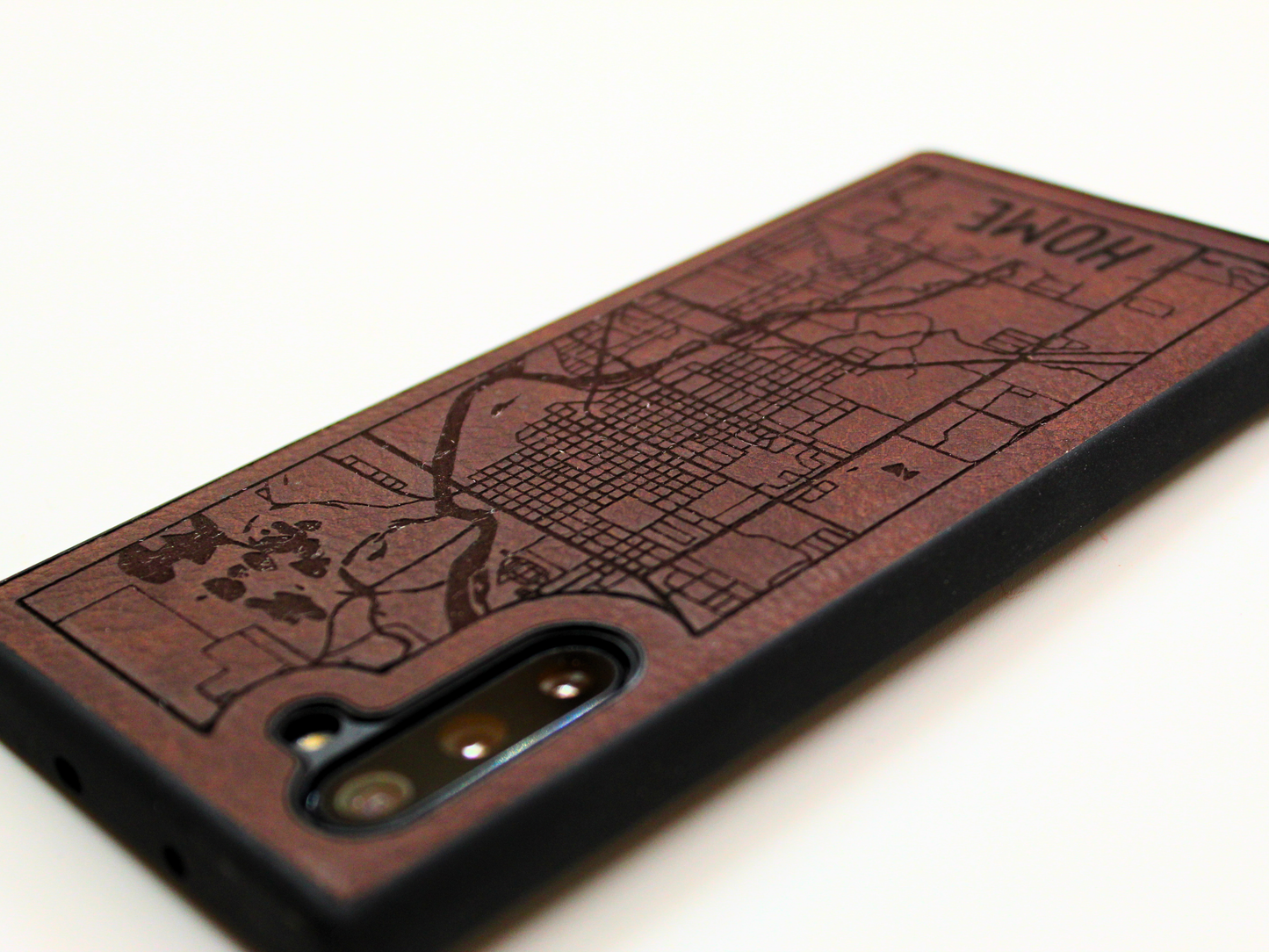 Street Map Leather Phone Case