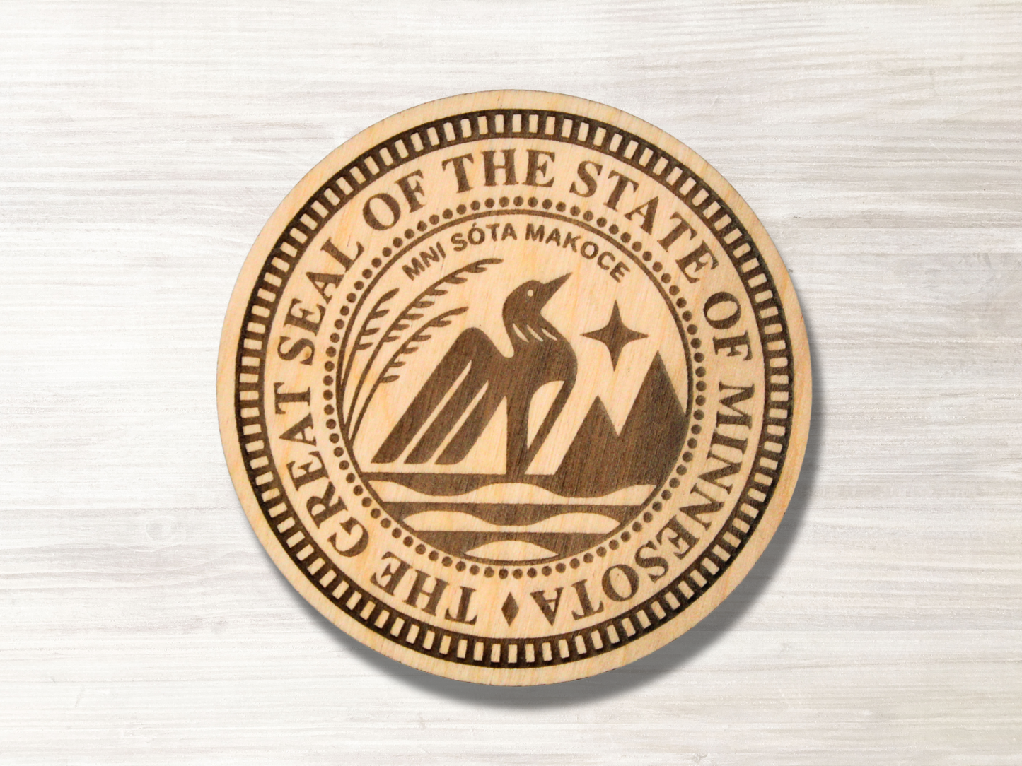 State Seal Wood Coasters