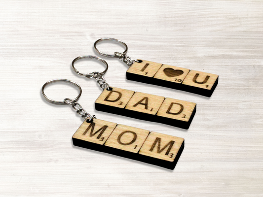 Custom Scrabble Tile Keychain