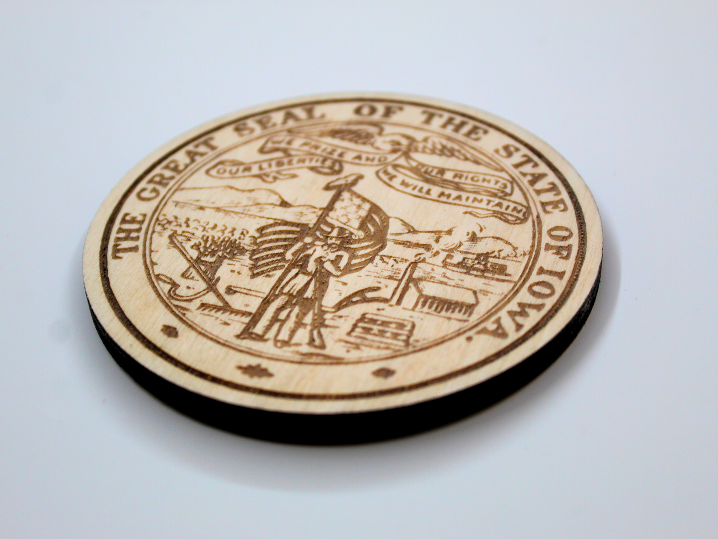 State Seal Wood Coasters