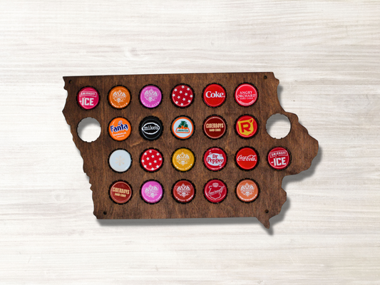 State Bottle Cap Map