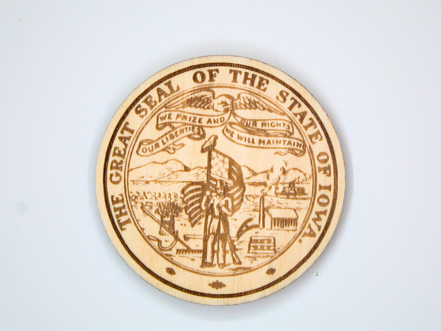 State Seal Wood Coasters
