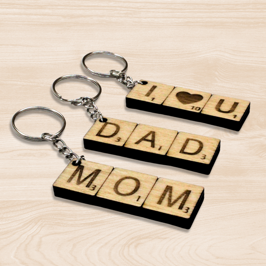 Custom Scrabble Tile Keychain
