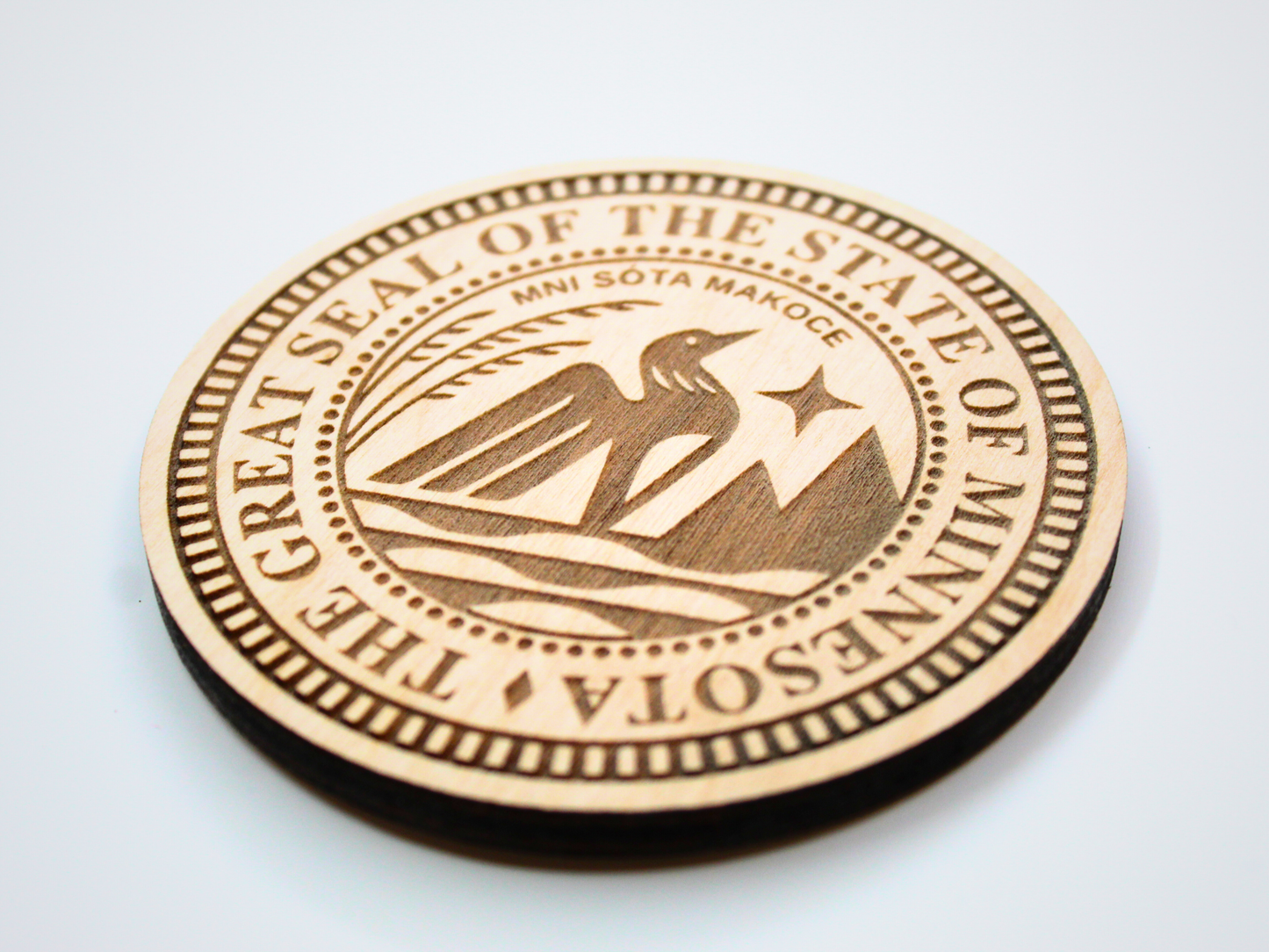 State Seal Wood Coasters