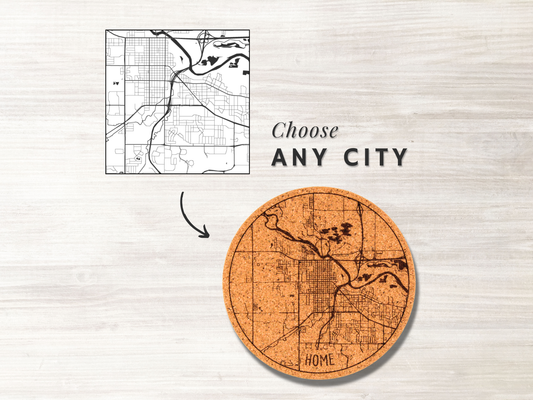 HOME Cork City Map Coasters