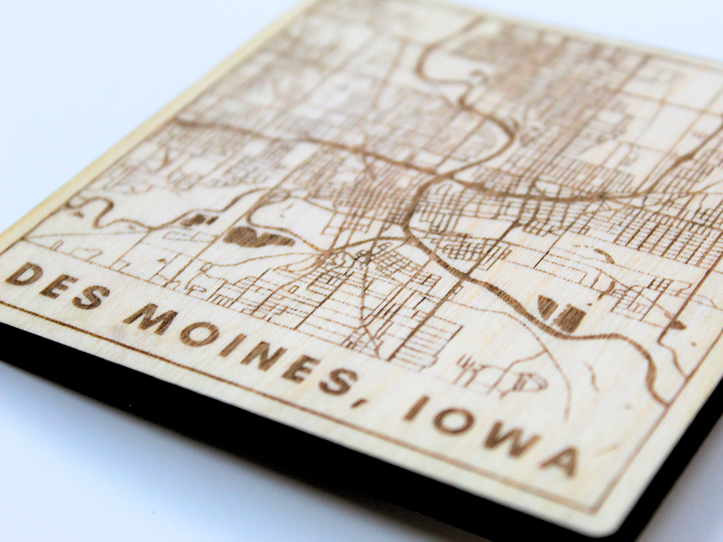 City Map Wood Coasters