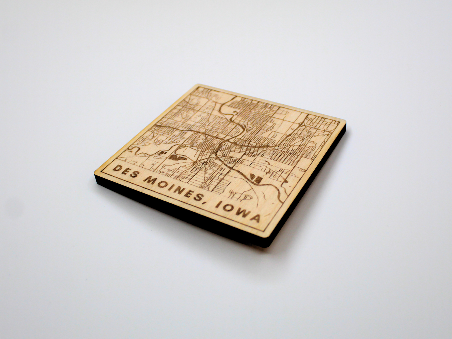 City Map Wood Coasters