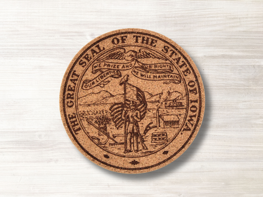 State Seal Cork Coasters