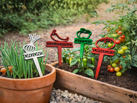 Custom Wood Plant Markers