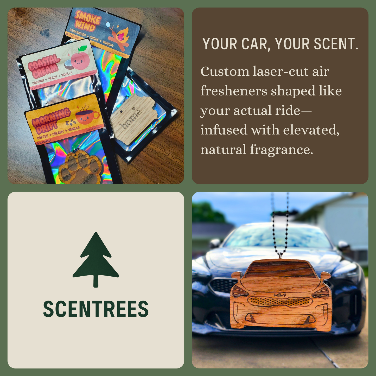 SCENTREES Custom Car Air Freshener